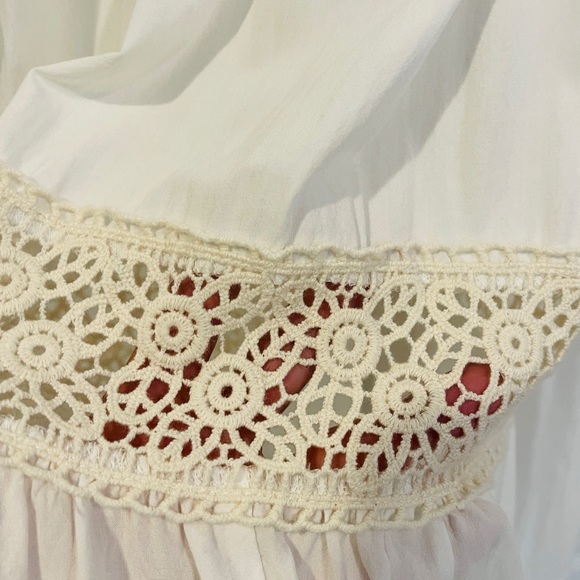 Solitaire Swim Long White and Beige Crochet Dress - Picture 4 of 11